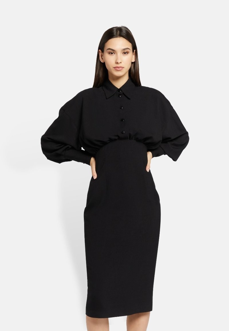 LA MANIA Sukienka koszulowa/czarny Zalando.pl