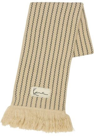 WOVEN SIGNATURE ZICZAC PINSTRIPE SCARF - Sjal - off white