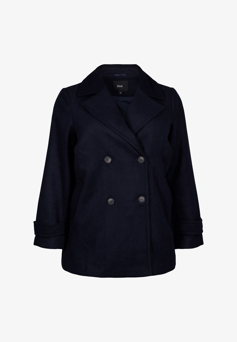 Zizzi MIT TASCHEN - Halflange jas - dark navy