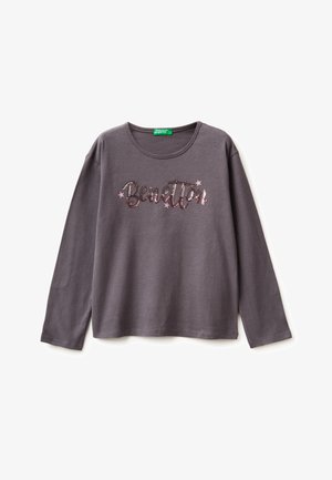 WARM TOUCH LONG SLEEVE GRAPHIC WITH SEQUINS ON FRONT REGULAR FIT - T-shirt à manches longues - grey