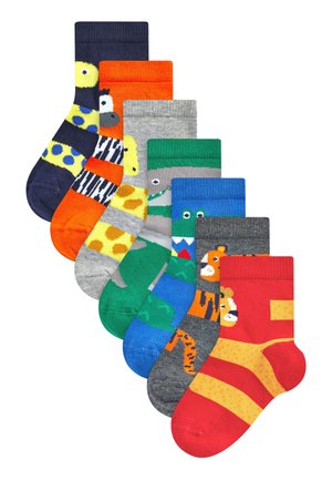 Socks - red blue green animal