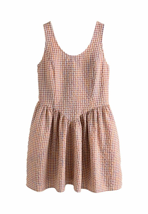 REGULAR FIT - SLEEVELESS SCOOP NECK WAISTED  - Freizeitkleid