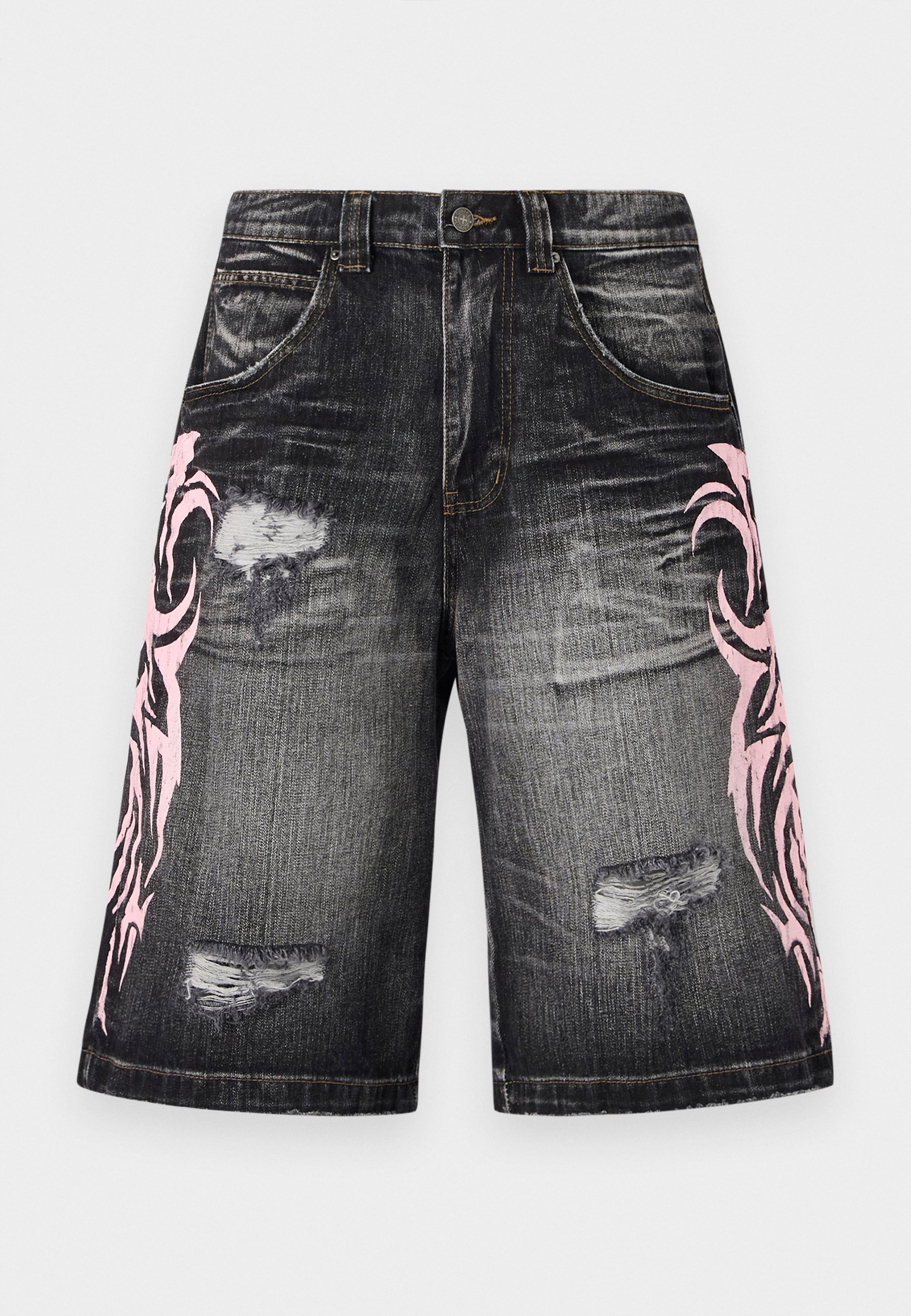 Jaded London BLADE COLOSSUS UNISEX - Szorty jeansowe/czarny