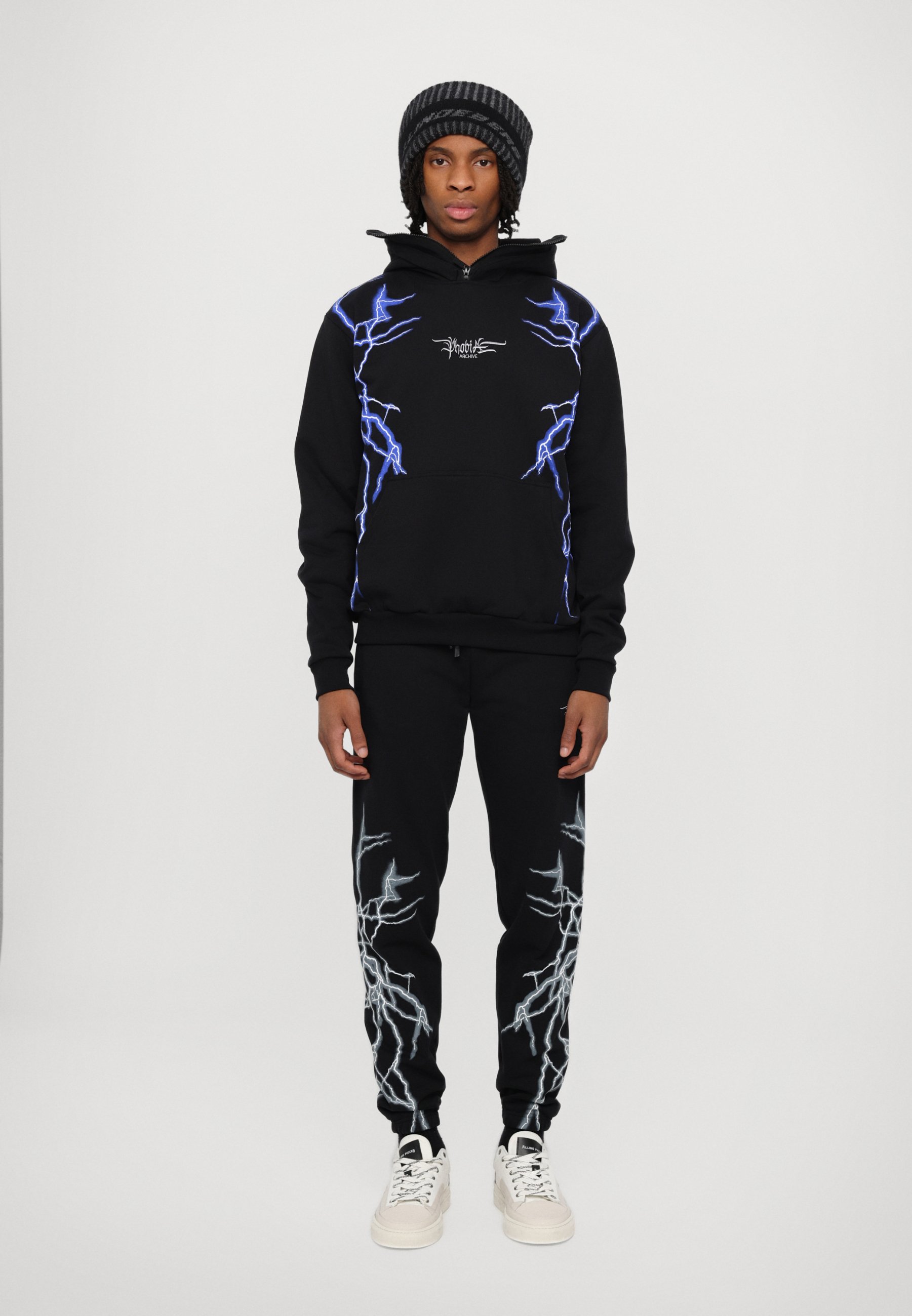 PHOBIA ARCHIVE BALACLAVA HOODIE WITH NEW LIGHTNING - Sweatshirt