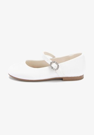 TEXTURED STAIN RESISTANT MARY JANE - Bailarinas con hebilla - white