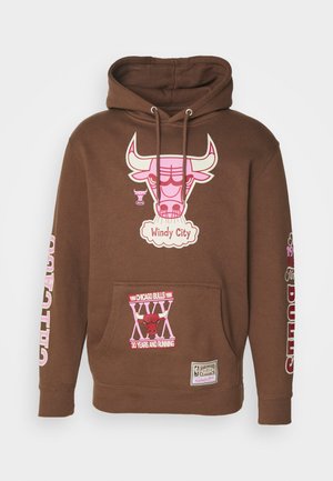 Mitchell & Ness NBA CHICAGO BULLS SUGAR BACON HOODIE - Joukkuetuote - brown