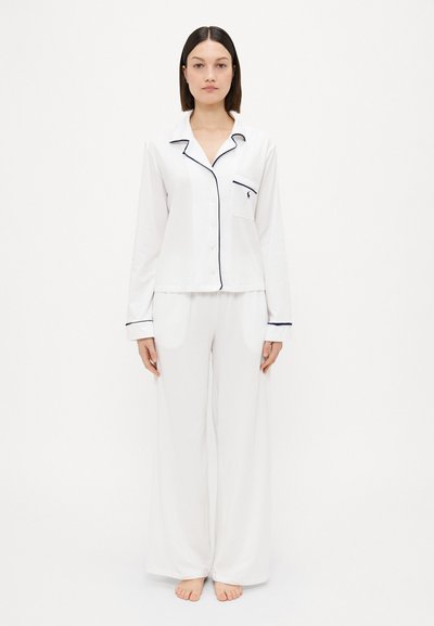 Polo Ralph Lauren LONG SLEEVE PJ - Pyjama - white cloud