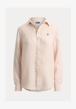 Polo Ralph Lauren, CLASSIC FIT STRIPED LINEN SHIRT - Skjortebluse - mauve/white