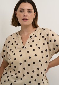 Kaffe Curve KCANNY - Blůza - feather gray java dot