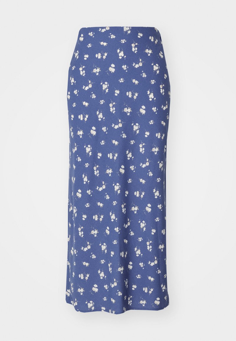 Hollister Co. CREPE MAXI PRINT Maxi skirt blue Zalando.de