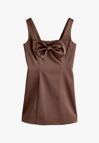 Sélectionné, chocolate brown satin