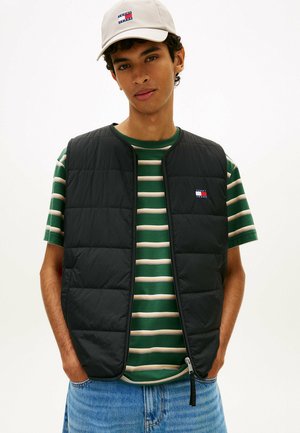 WATER REPELLENT BLOCKED BACK LOGO GILET - Smanicato - black