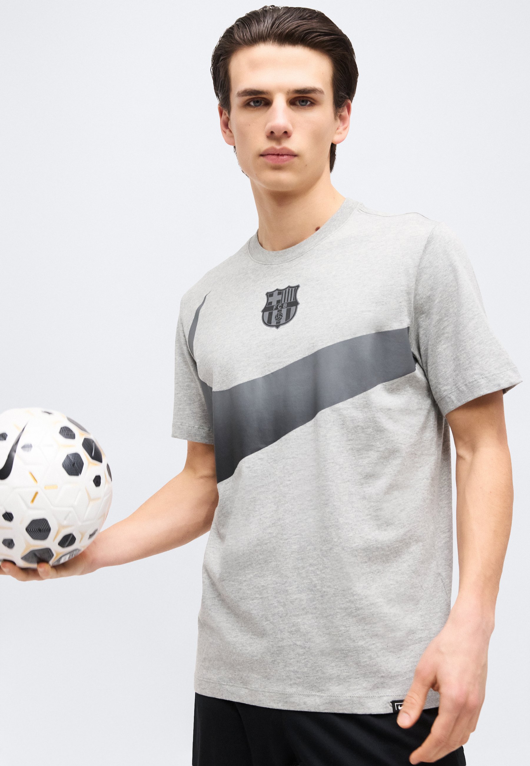Nike Performance FC BARCELONA TEE - Club wear - dark grey heather