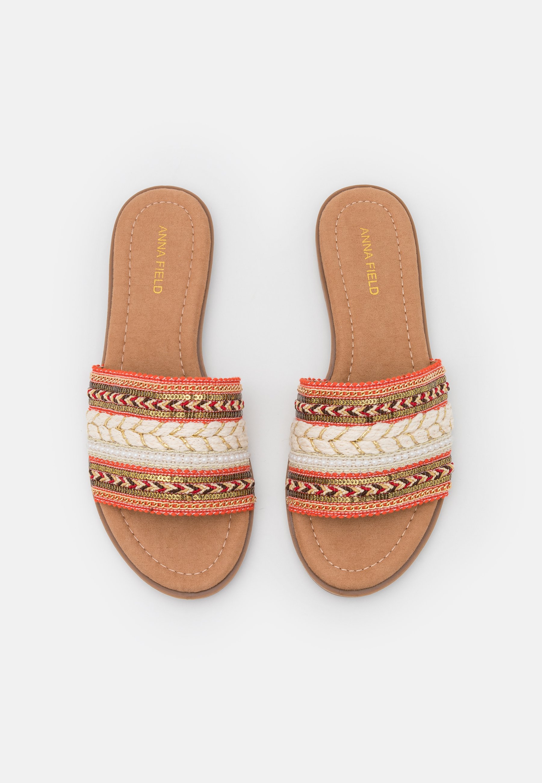 Anna Field Sandalias planas - red/rojo - Zalando.es