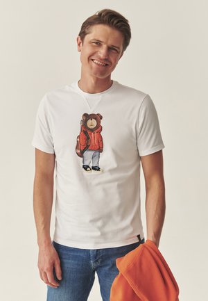 FRANKO - T-shirt med print - white