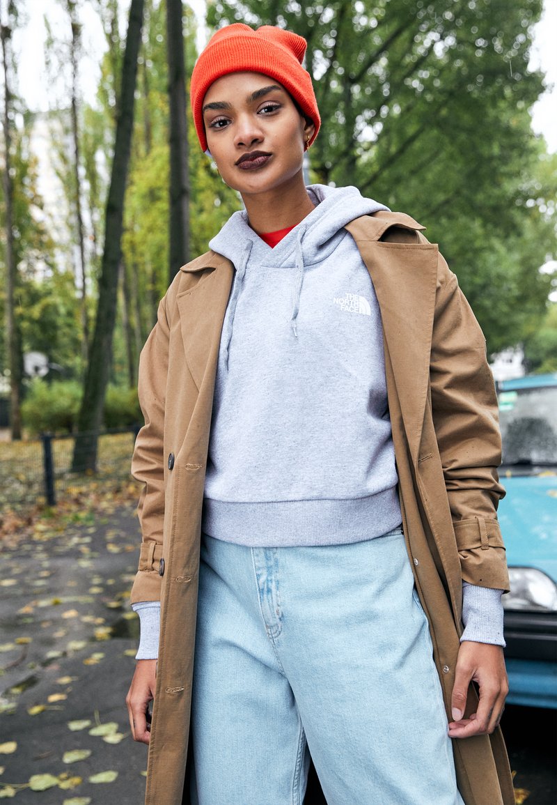 The North Face Trend Crop Hoodie Sweatshirt Light Grey Heather Grey Zalando De