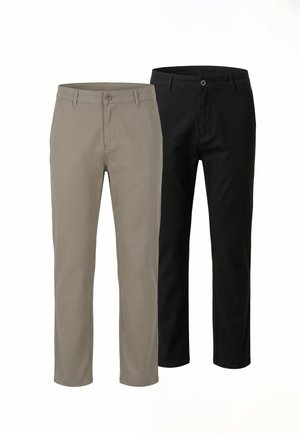 CLOSURE London, 2 PACK - Chinos - black/stone