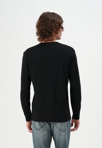 TOM TAILOR PRINTED - Μπλούζα με μακριά μανίκια - black