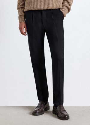 Calliope, PANTALONE LUNGO TINTA UNITA - Pantaloni - nero ultrablack