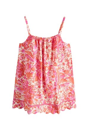 REGULAR FIT -  SCALLOPED SLIP  - Naktskrekls - pink peony