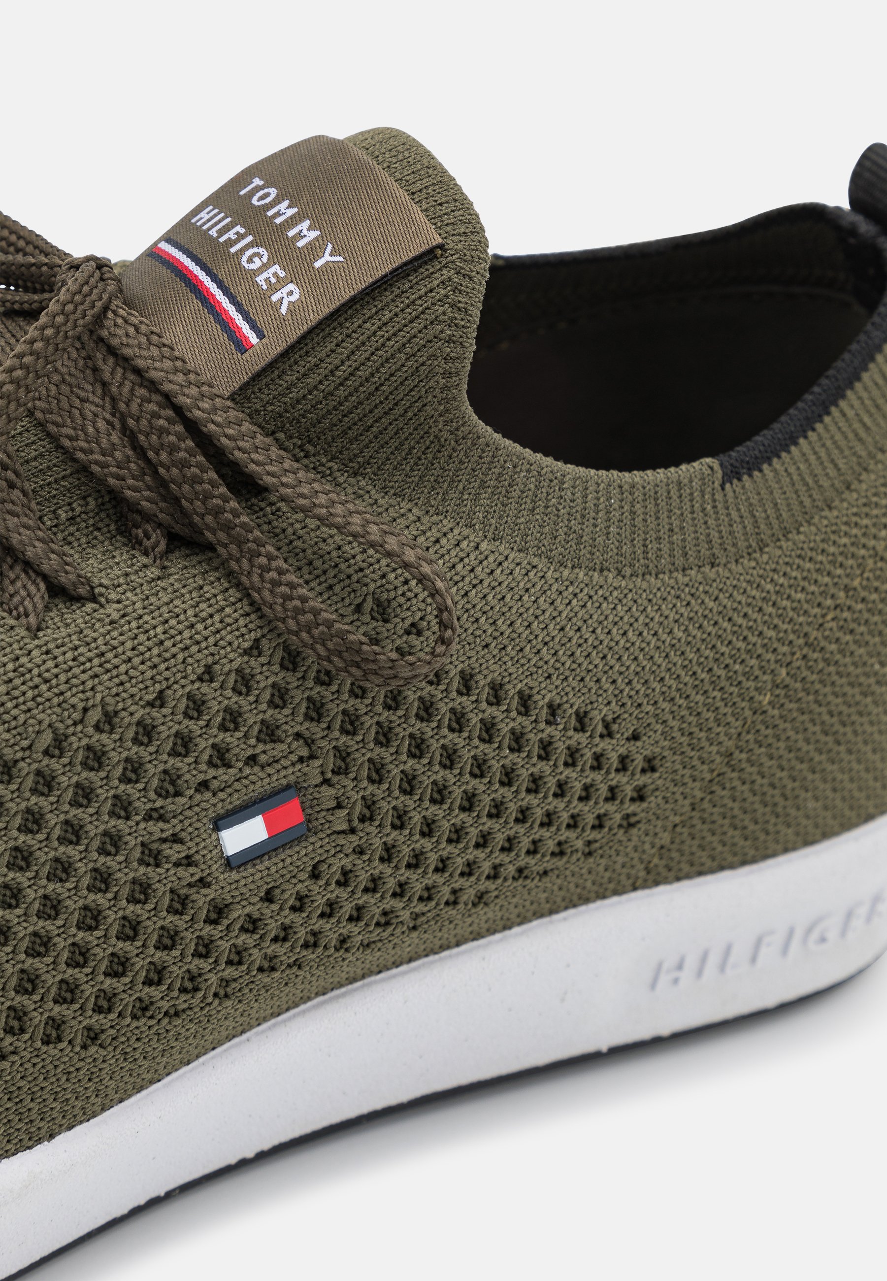 tommy hilfiger green knit trainers