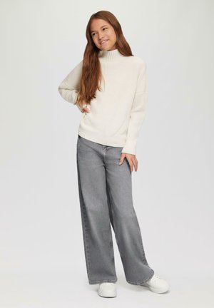 SUPER HIGH RISE WIDE - Jean flare - grau