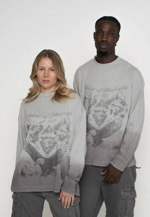 OVERSIZE LONGSLEEVE CAMPSITE - Top s dlhým rukávom - grey melange
