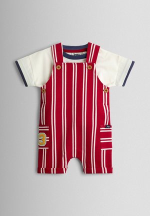 JoJo Maman Bébé REGULAR FIT - STRIPE SET 2 PIECE - Salopette - red