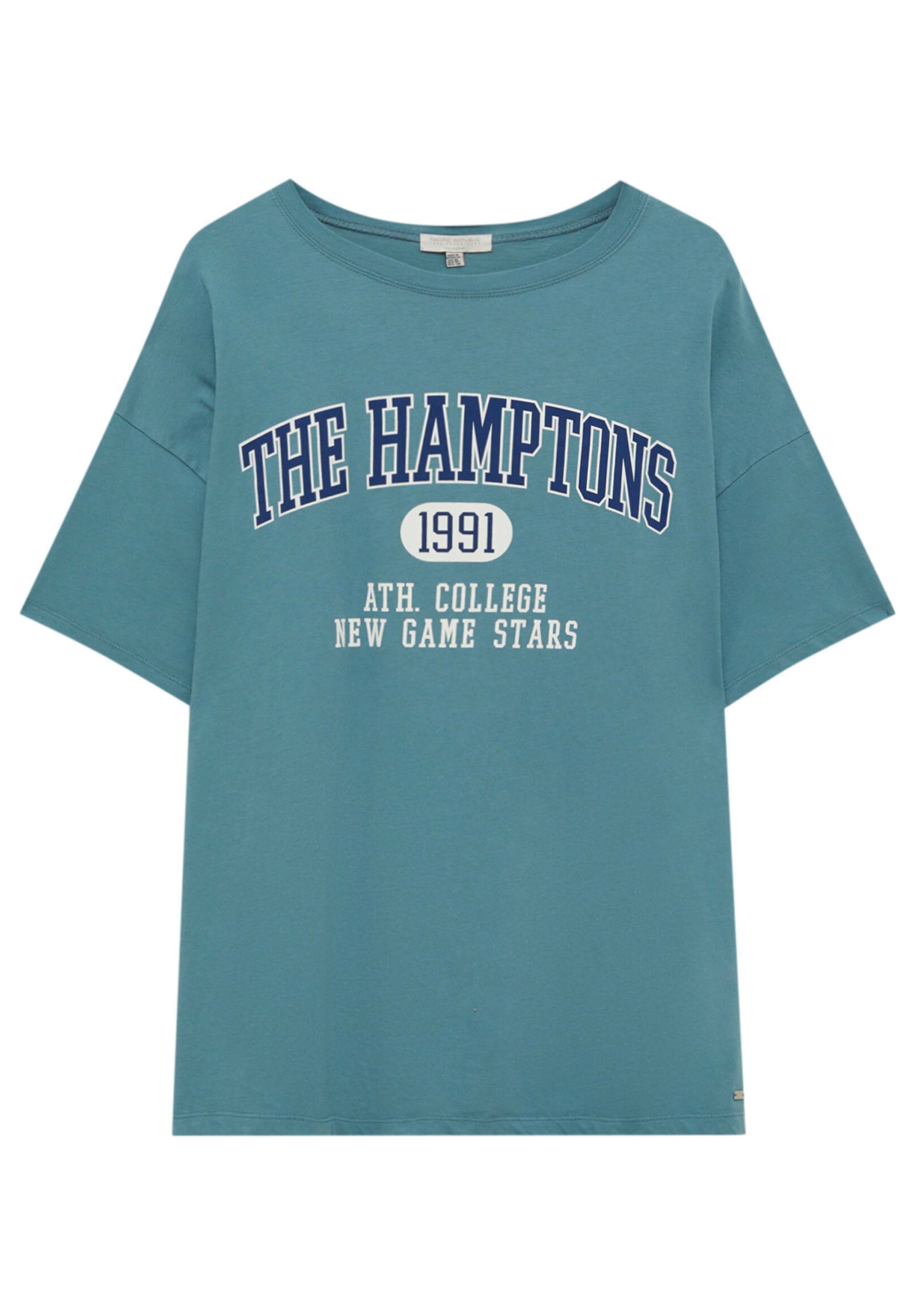 Print tee, turquoise