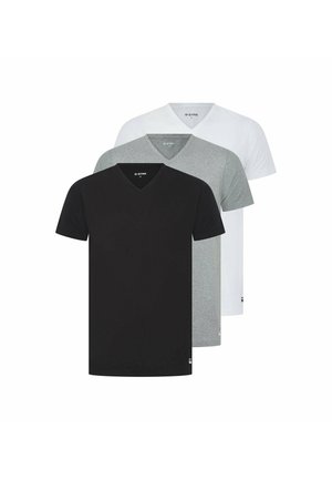 3ER PACK - SPRUCE V-NECK - T-Shirt basic - schwarz grau weiß