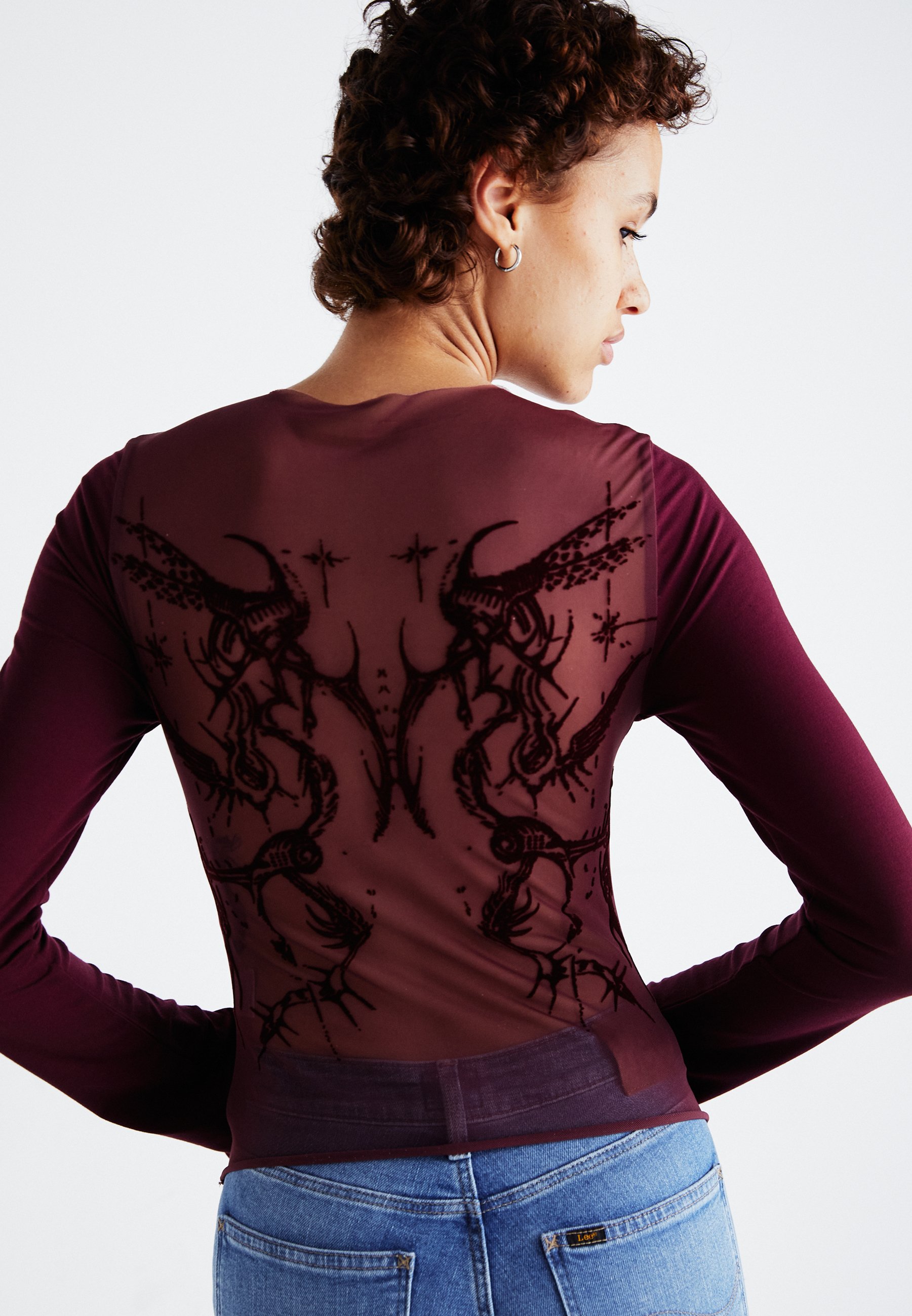 関税/送料込★JADED LONDON★Burgundy Haze Long Sleeve Top Burgundy Haze Long Sleeve Top | Jaded London | Clothing