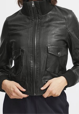 Lederjacke - black