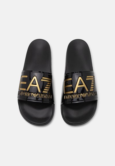 EA7 Emporio Armani UNISEX - Чехли за басейн - black/gold
