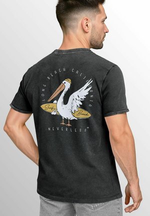 Print T-shirt - schwarz