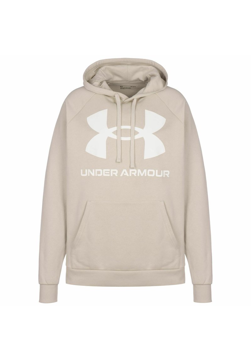 Under Armour RIVAL BIG LOGO HD  - Kapuzenpullover - khaki base/onyx white