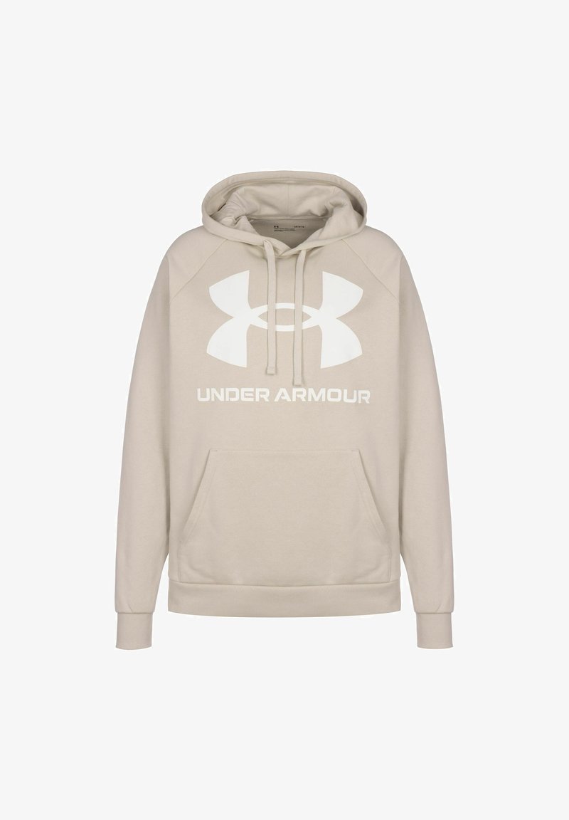 Under Armour RIVAL BIG LOGO HD - Kapuzenpullover - khaki base/onyx white