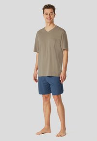 Schiesser V-AUSSCHNITT - COMFORT ESSENTIALS SET - Nachtwäsche Set - braungrau