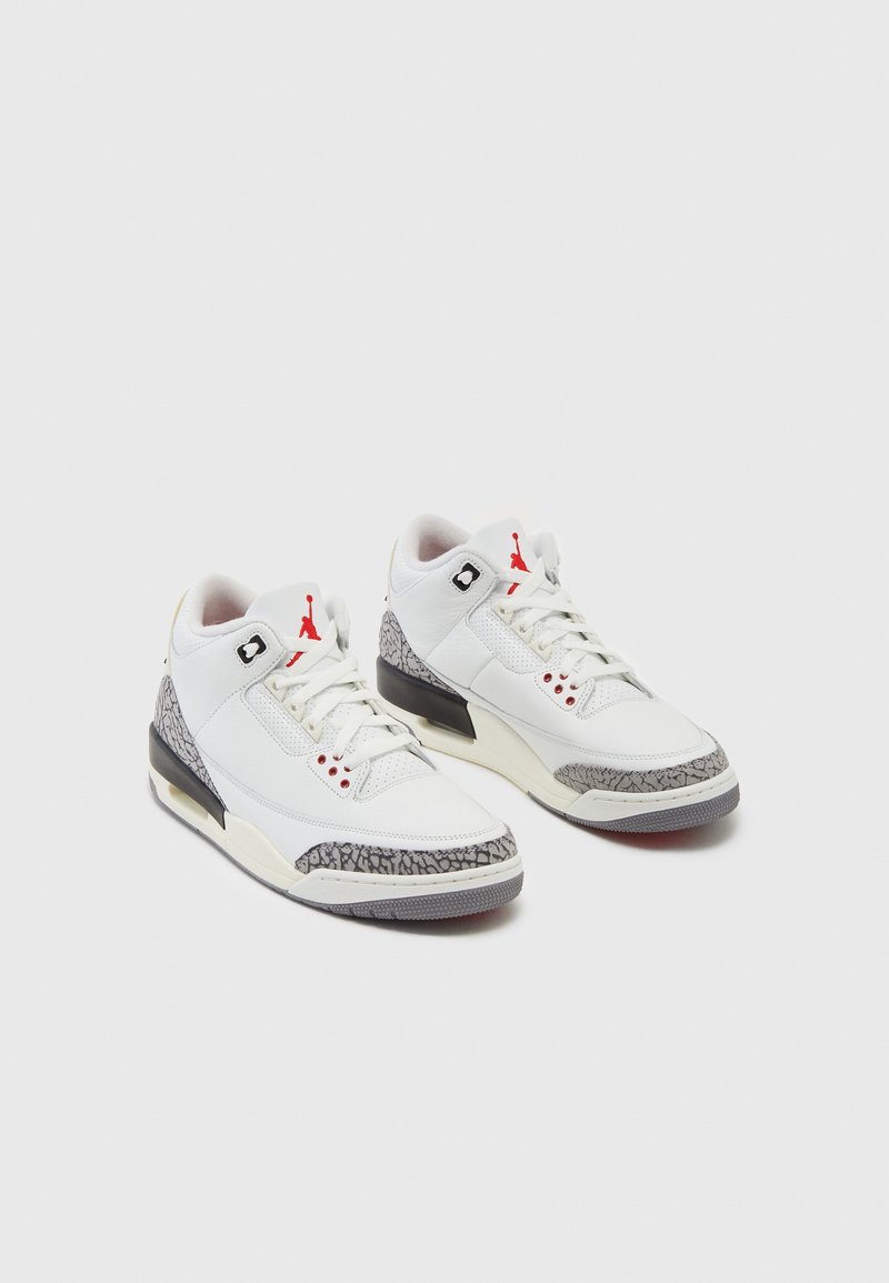 air jordan 3 white fire red black
