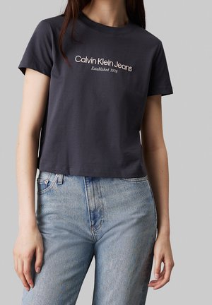 T-shirt con stampa - dark grey