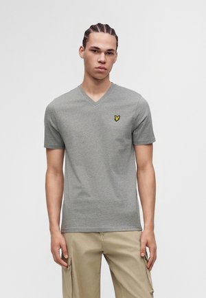 Lyle & Scott, V NECK - T-shirt basique - mid grey marl
