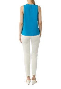 comma MUSTERSTRUKTUR UND ELASTISCHEM AUSSCHNITT - Camicetta - ozeanblau