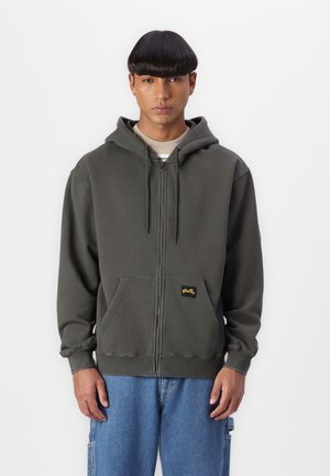 PATCH ZIP HOOD UNISEX - Felpa con zip - dark green