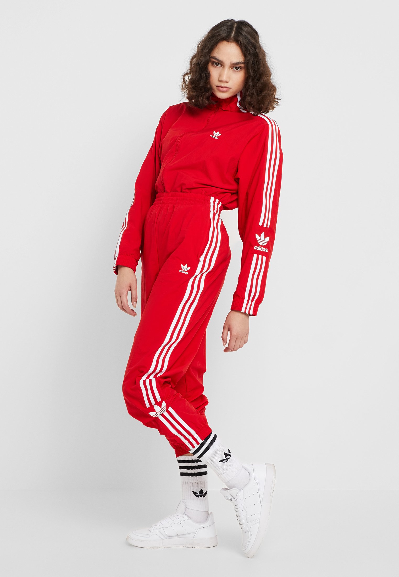 LOCK UP ADICOLOR NYLON TRACK PANTS - Pantalon de survêtement - red LOCK UP ADICOLOR NYLON TRACK PANTS - Pantalon de survêtement - red