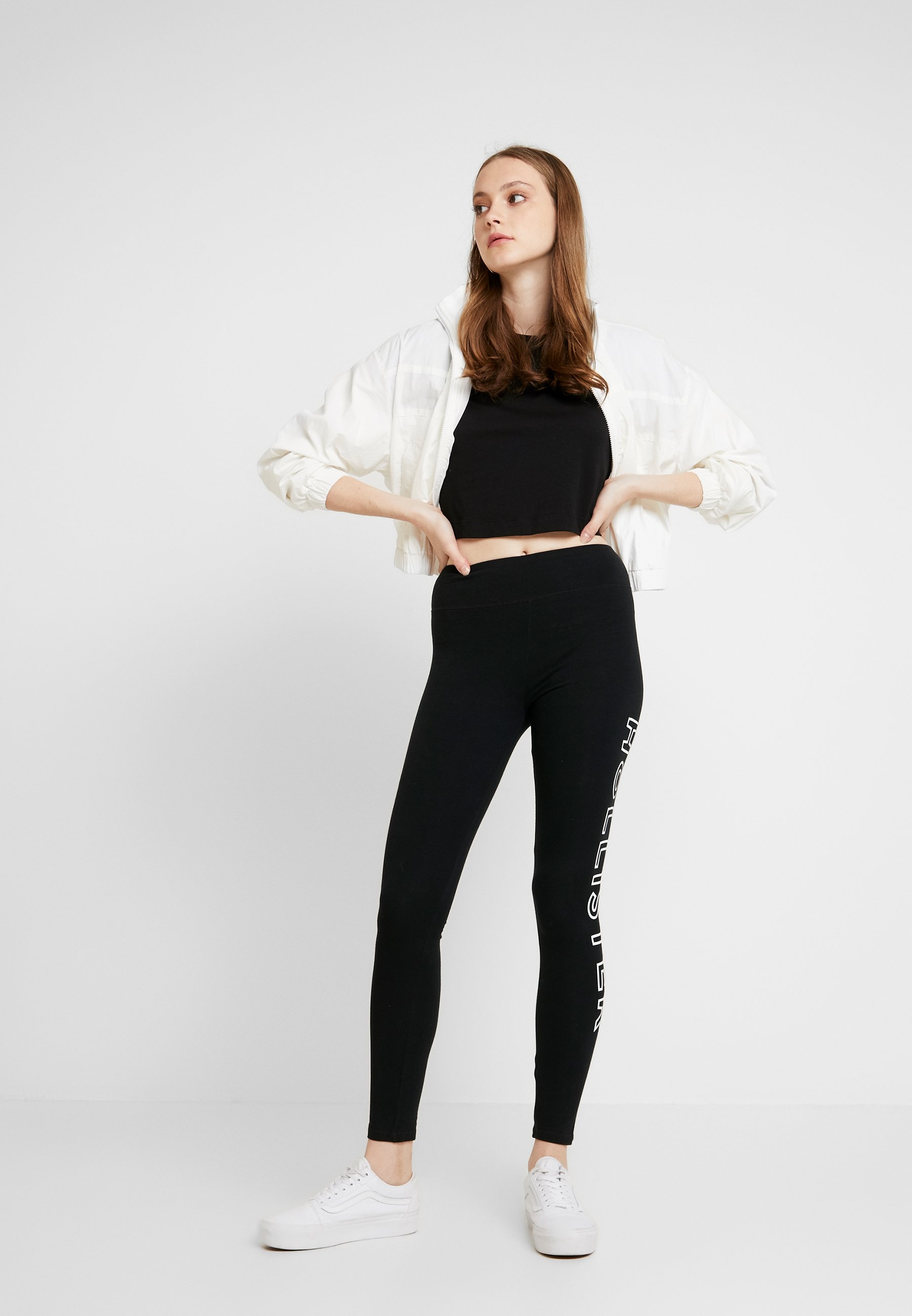 Hollister Co. ROSE GRAPHIC Leggings black Zalando.no Hollister Co. GRAPHIC - Leggings - black