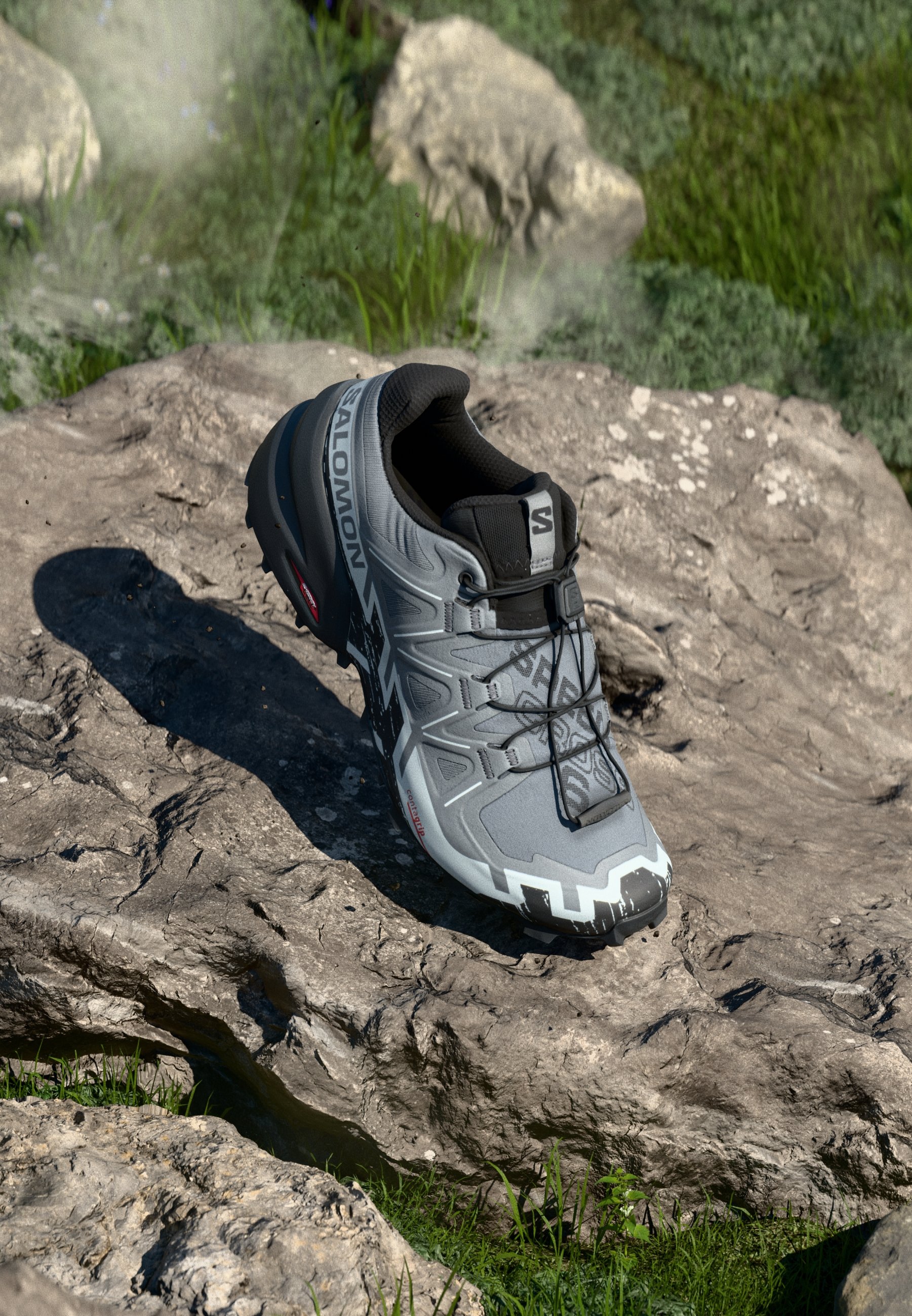 ☆Salomon☆ Speedcross 6 Quiet Shade Black Pearl Blue L41738 Men's Speedcross 6 (Quiet Shade/Black/Pearl Blue) — TC