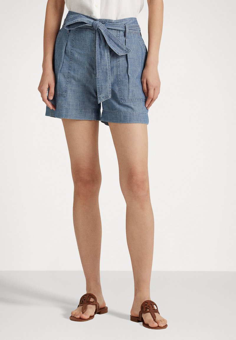 Lauren Ralph Lauren DAVIANA FLAT FRONT Shorts beryl blue wash/blau