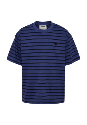 LOOSE STRIPED - T-shirt med print - deep