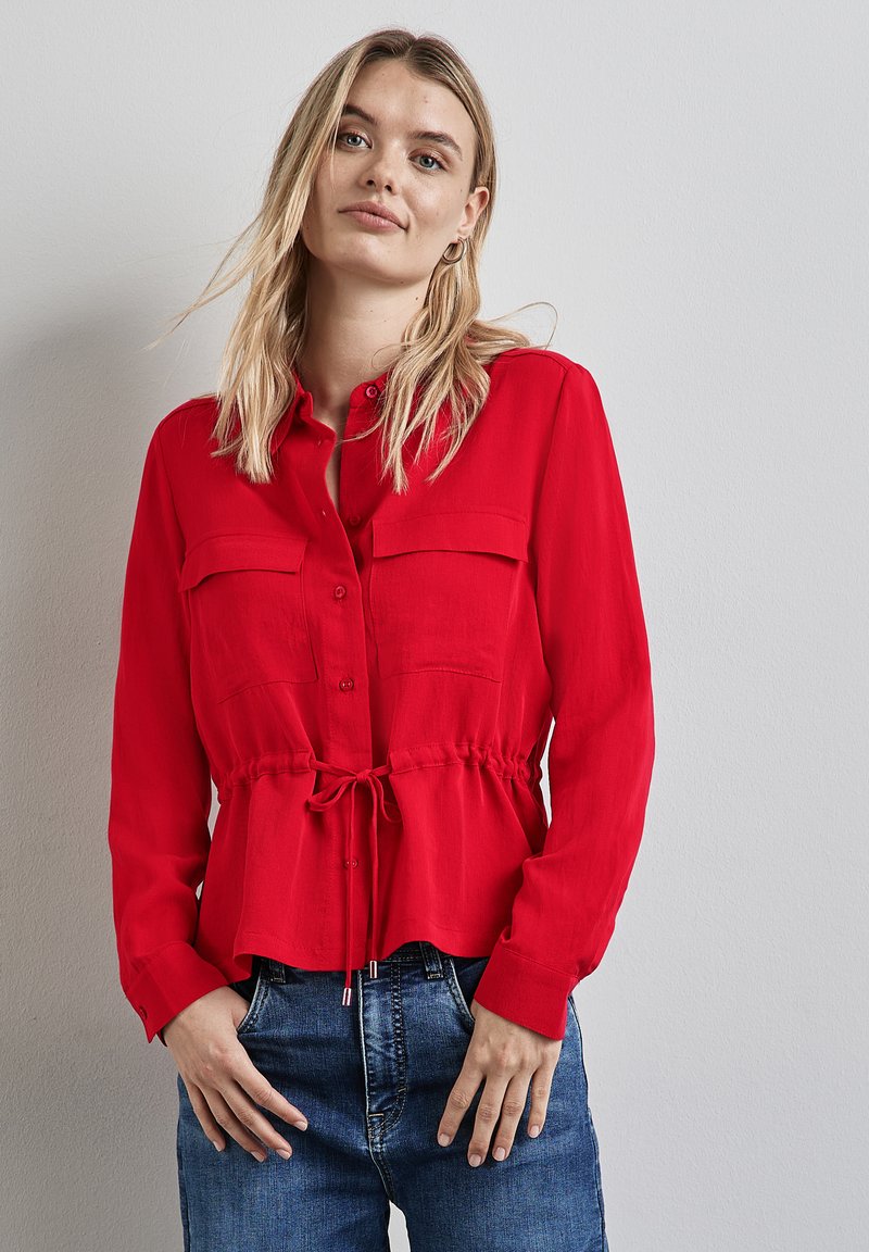 Street One MIT TUNNELZUG - Overhemdblouse - rot