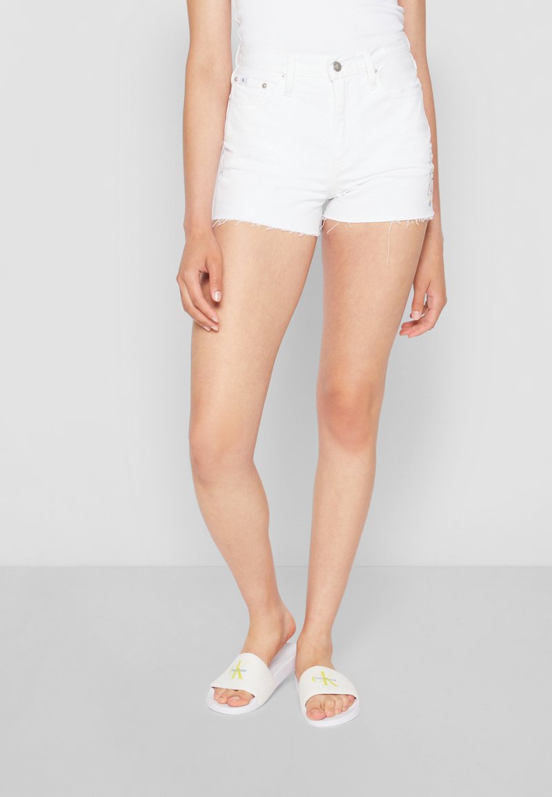 Calvin Klein Jeans HIGH RISE DENIM SHORT Jeans Shorts white/weiß