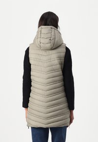 TOM TAILOR LONG HOODED VEST - Vest - smoke olive